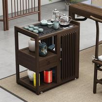 New product mobile tea cabinet new Chinese style home tea table side cabinet storage cabinet office tea table kettle set