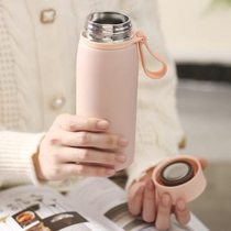 2024 new 304 stainless steel thermos cup with handle portable small mouth direct drinking cup household compact water cup