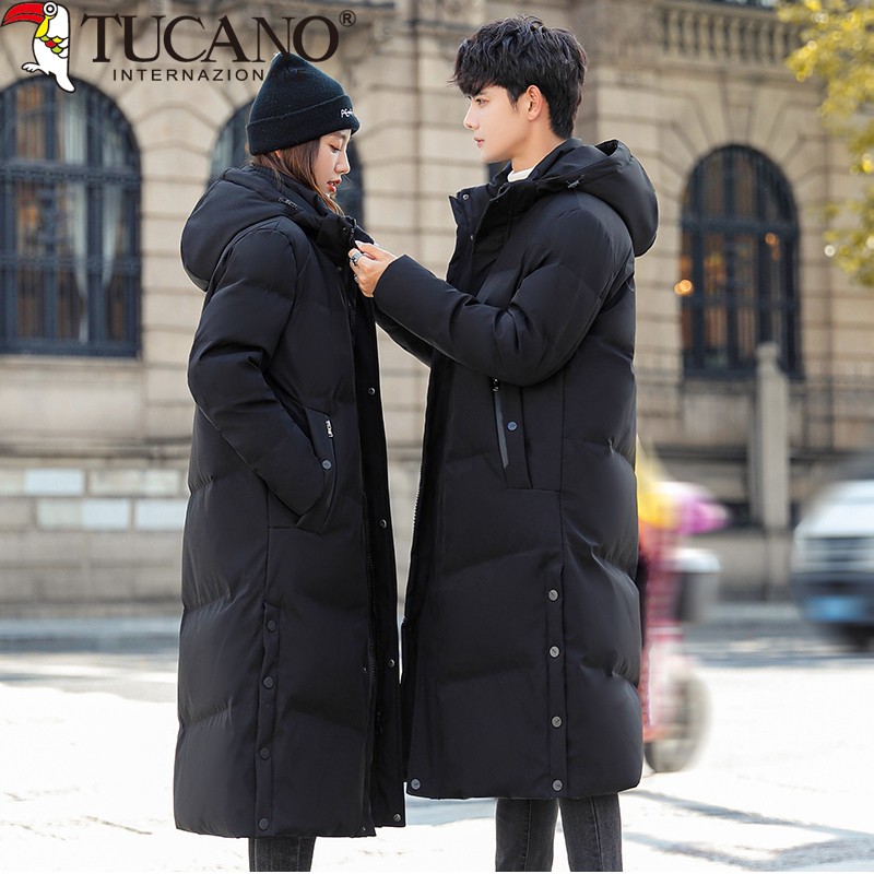 Woodpecker 2025 Winter New Couple's down Jacket Men's Long Over-The-Knee Thickened Youth White Duck down Korean Style Coat Woodpecker 2025 Winter New Couple's down Jacket Men's Long Over-The-Knee Thickened Youth White Duck down Korean Style Coat