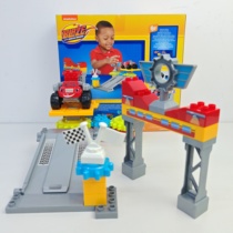 Genuine Cyclone Chariot Racing Team anti-fall building blocks deformation high-speed building blocks track car childrens interactive gift toys 1