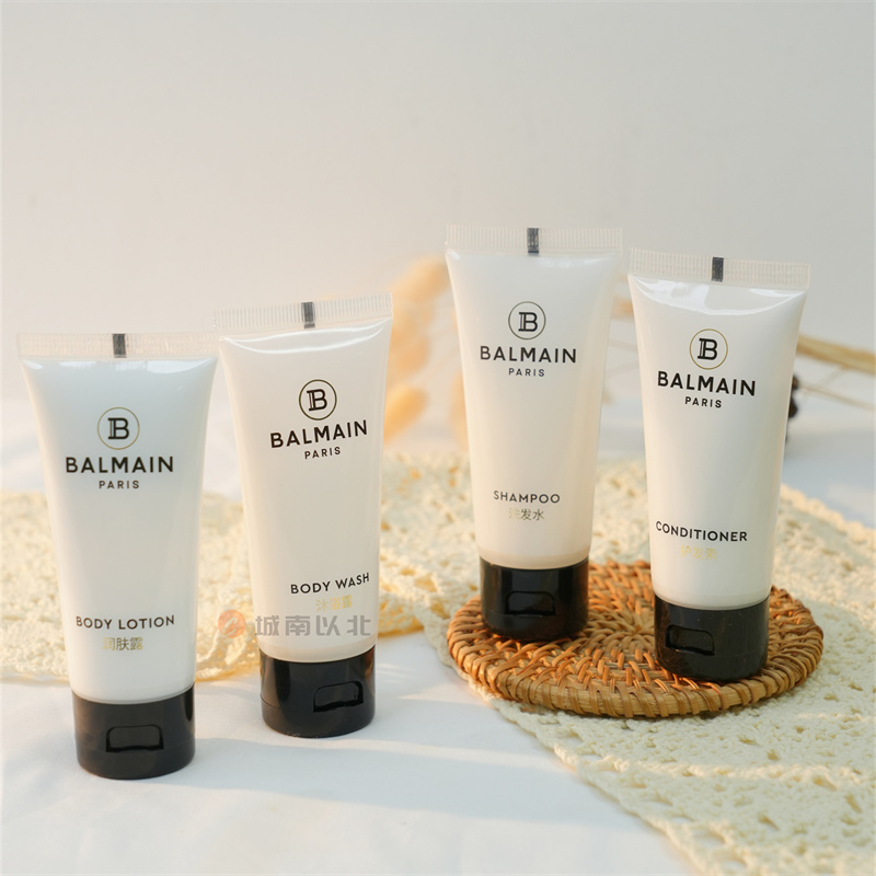 Balmain Shampoo, Conditioner, Shower Gel, Body Lotion Sample, Grand Hyatt Hotel Toiletries Set Balmain Shampoo, Conditioner, Shower Gel, Body Lotion Sample, Grand Hyatt Hotel Toiletries Set