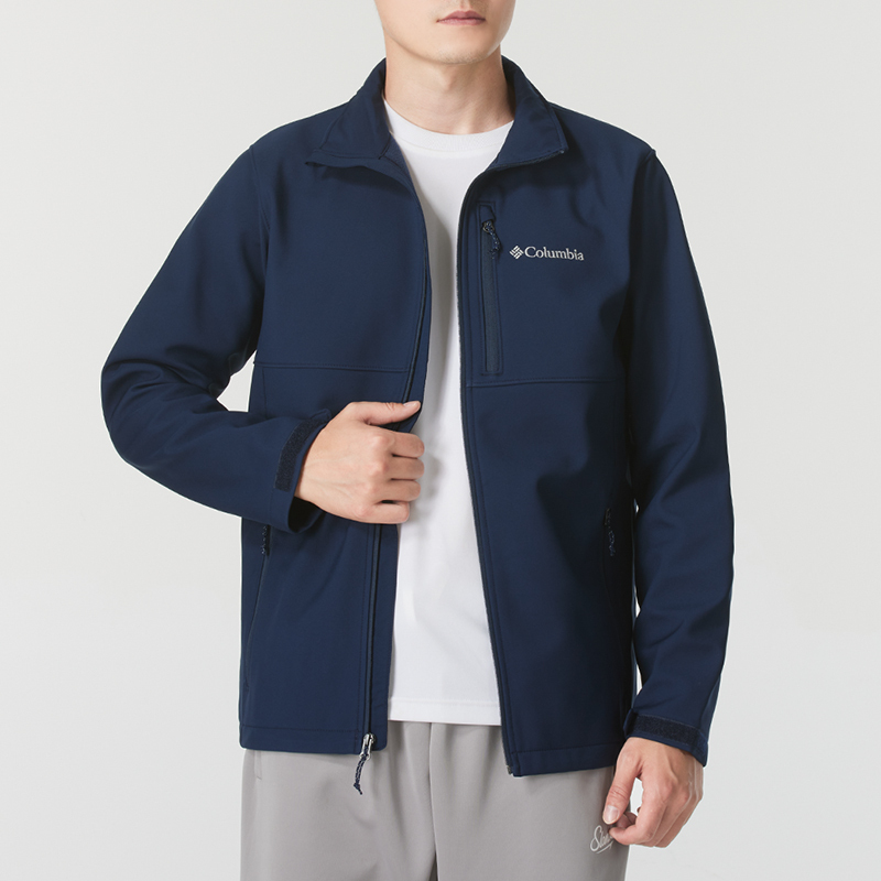 Colombia Official Softshell Jacket Men's 2024 Autumn New Sportswear Stand Collar Jacket We6044467