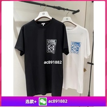 (Deposit) Embroidered pattern printed pattern loose round neck short-sleeved shirt short-sleeved loose simple versatile top