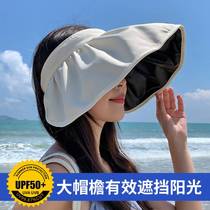 Sunscreen hat Women Summer black rubber Anti-UV sun hat Outdoor Sports Sun Hat Summer Shell Cap