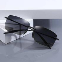 Sun rimless mirror polarized sunglasses for men light anti-UV ultra-new glasses toad mirror driver fishing discoloration