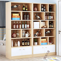 Red Wine frame shelf display cabinet modern simple living room by wall partition frame locker
