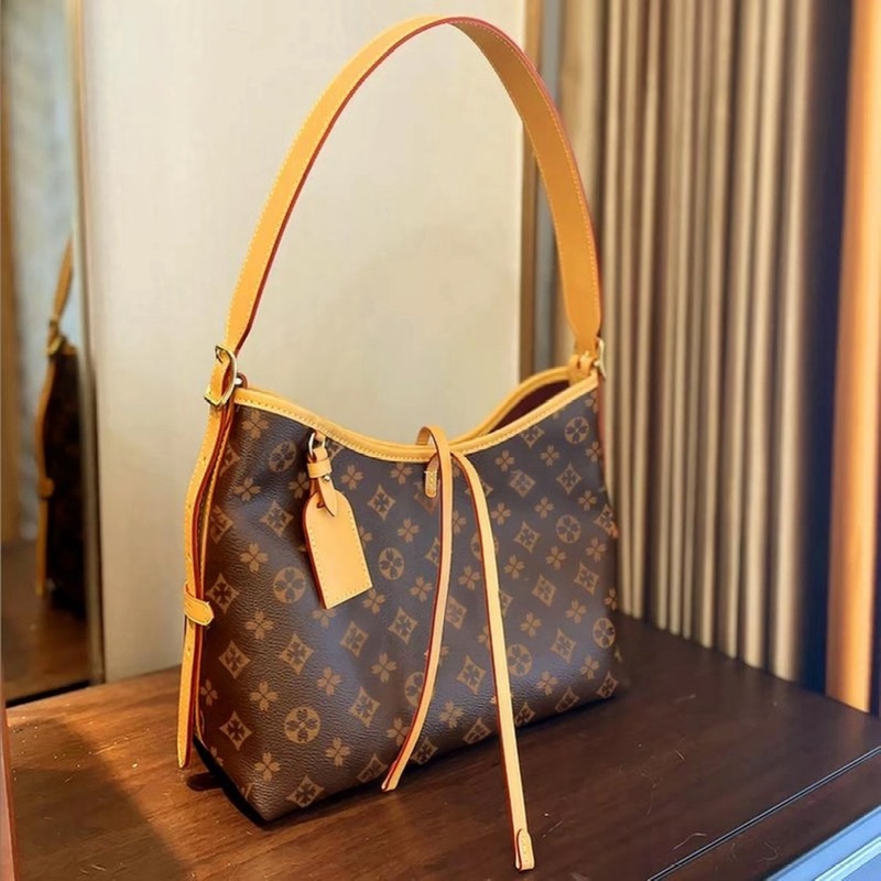 Hong Kong Exclusive Brand 2026 New Model Monogram Carryall Large Capacity High-End Commuter Shoulder Crossbody Women's Bag
