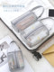 Mesh Portable Cosmetic Bag for Women, Travel Transparent Toiletry Bag, Skin Care Products, Lipstick, Eye Shadow Brush Storage Bag, High-End