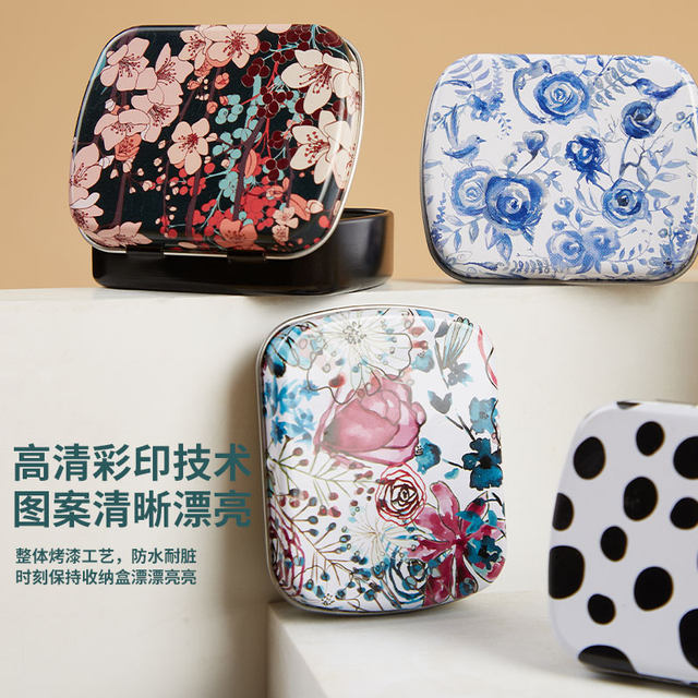 Mini Flip-Top Candy Box, Chewing Gum Portable Small Metal Box, USB Flash Drive, Earphone Metal Storage Box, Pill Box