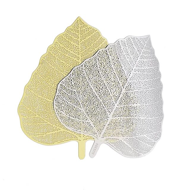 Creative Copper and Silver Bodhi Leaf Tea Strainer, Fair Cup Tea Filter Set, Tea Filter Net, Tea Funnel, Kung Fu Tea Accessories