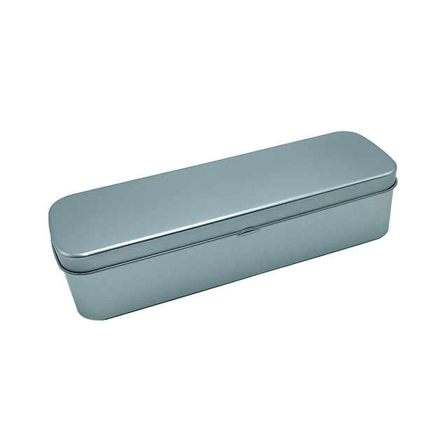 Casual Tinplate Box Stationery Box Student DIY Pen Box Tin Box Art Metal Material Unprinted Pencil Storage Box