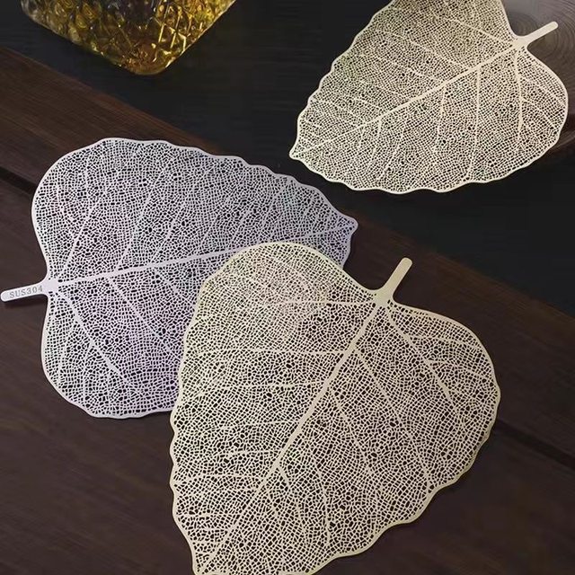 Leaf Tea Strainer, Creative Japanese-Style Bodhi Leaf Stainless Steel Tea Filter, Tea Leaf Strainer, Copper Tea Separator