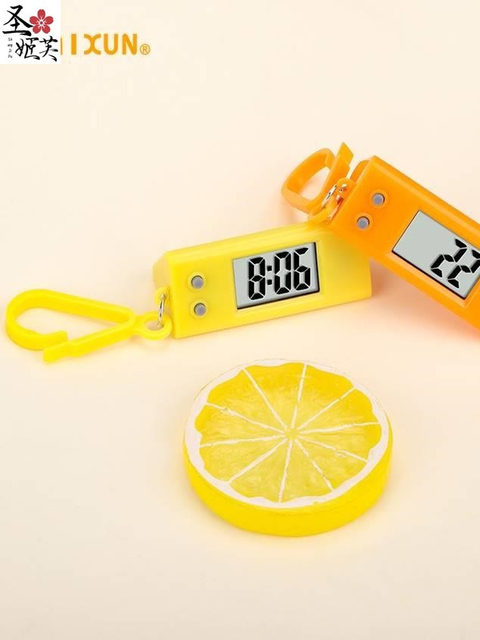 Triangular Children's Portable Compact Keychain Watch Digital Silent Exam Study Special Electronic Clock Small Hanging Watch