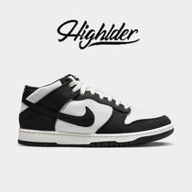 Nike Dunk Mid black and white mens mid-top trendy retro casual sports sneakers DV0830-102