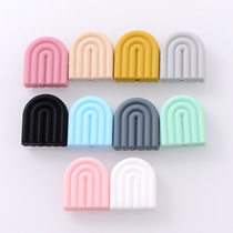 10Pcs Lot Baby Silicone Beads 17x20mm Rainbow Food Grade Tee