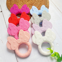 1pcs Silicone Teether Cartoon Mouse Head Animal Food Grade D