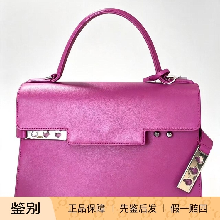 Gothic Medieval Delvaux Delvaux Tempete Handbag and Crossbody Bag in Rose Red Cowhide, Unused Gothic Medieval Delvaux Delvaux Tempete Handbag and Crossbody Bag in Rose Red Cowhide, Unused