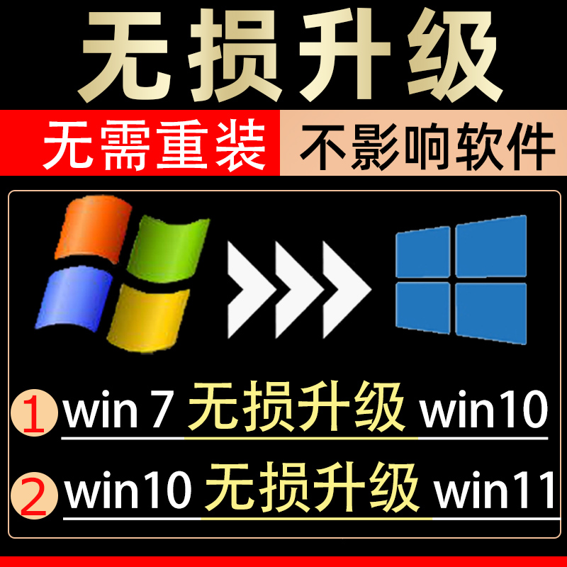 win7 Upgrade win10 Non-destructive upgrade win11 Family version Upgrade Professional version Remote system update upgrade-Taobao