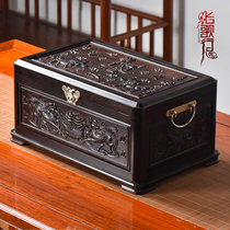 Purple Sandalwood Jewelry Box Storage Box Large Chinese Retro Rosewood Jewelry Box Money Three Gold Lock