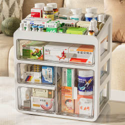 Medicine Box, Household Drawer-Type Medicine Storage Cabinet, Household Medicine Box, Small Medicine Box, Large-Capacity Storage Box