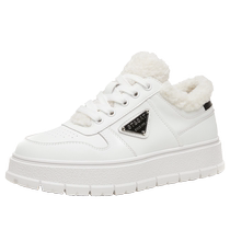 Saturday white shoes for women 2023 new womens shoes womens shoes winter winter plus velvet cotton shoes thick sole sneakers