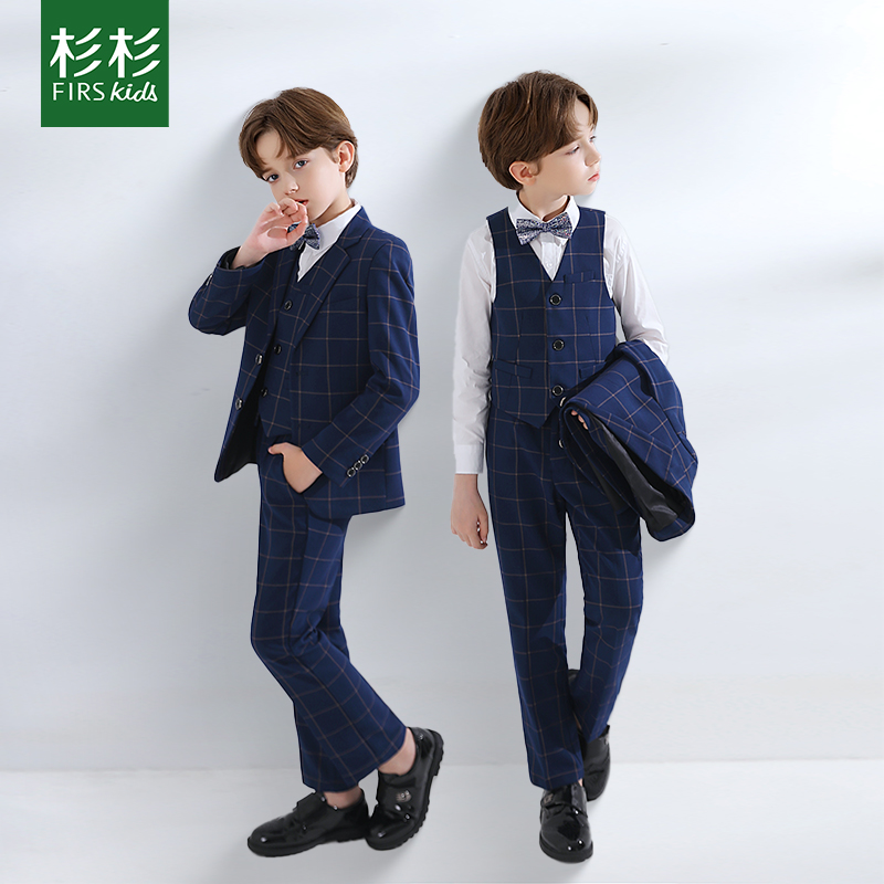 Cedar Children Suits Suit Boy Gown Flower Boy Little West Suit Autumn Boy Piano Plays Host Coat-Taobao