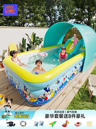 Swimming Pool for Children, Large Inflatable Family Pool for Home Use, Adult Folding Large Outdoor Villa Children's Paddling Pool