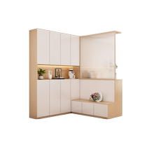 Entry into the family Corner Footwear Corner Shoe Cabinet Integrated Screen Partition Cabinet With Changing Shoes Stool Brief Modern Combined Dining Cabinet Customised
