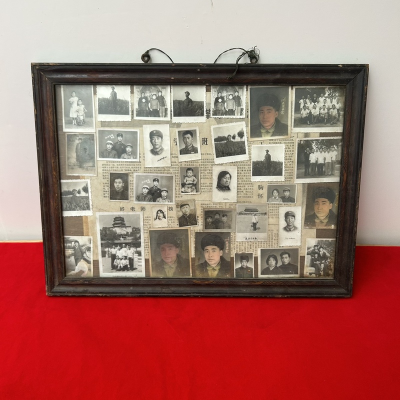Folk Nostalgic Old Objects, Old-Fashioned Photo Frames, Old Photos, Wooden Frames, Wall Decorations, Film Props, Retro Decorative Ornaments, Pendants