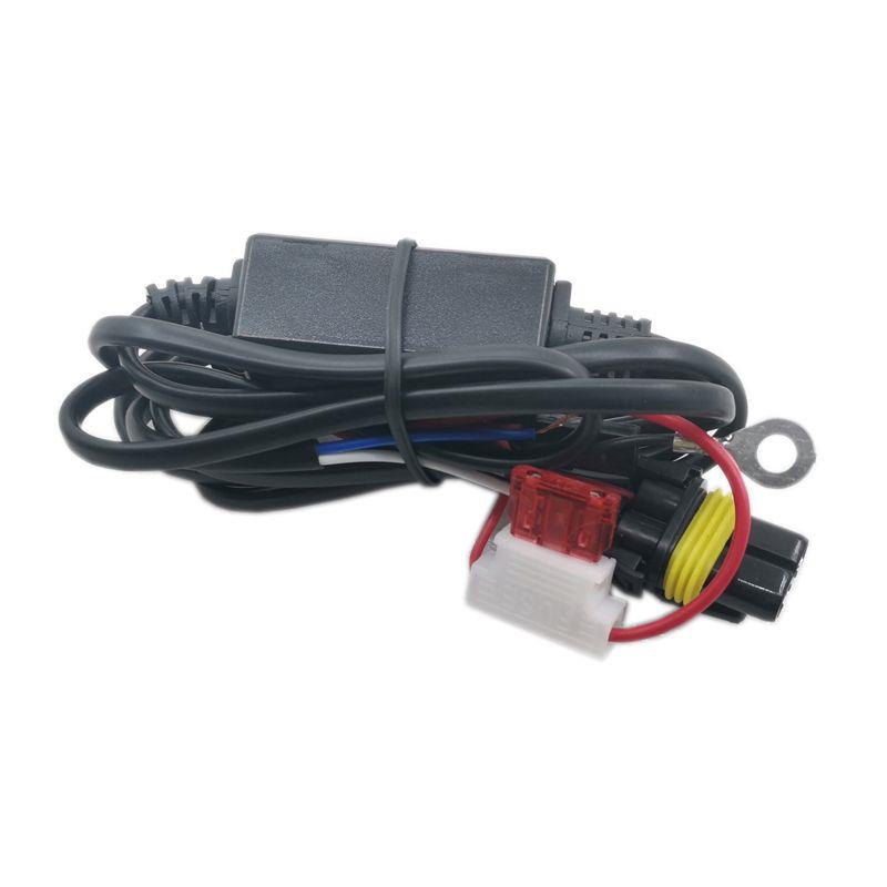 Motorcycle electric car xenon lamp double light lens 12V variable light group hernia lamp H6 control harness relay-Taobao
