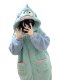 Vockoo Clown Fish Coral Velvet One-Piece Pajamas for Women Fleece-Lined Thickeneded Winter New Home Plush Nightgown