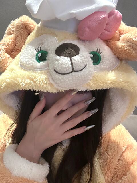 Vockoo Coral Fleece Pajamas for Women, Winter Thickened New Style Autumn and Winter Sleepwear, Plush Loungewear