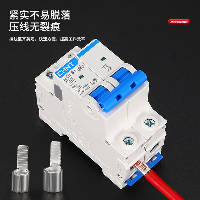 Chongxiangwang-01 Circuit Breaker C45 Plug-In Terminal C45 Pin-Shaped Copper Bare Terminal Wire Connector Copper Nose
