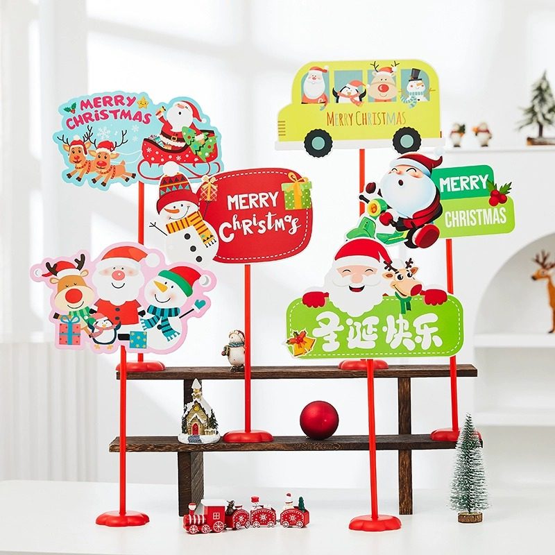 Christmas Decorations Accessories Tabletop Pendulum with hand lift Door Shop Event Themed Ambience Scene Arrangement 3088-Taobao