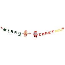 Christmas decoration photo wall bunting party decorations Christmas tree felt small bunting flag 3088