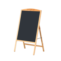 Solid wood stent vertical blackboard store commercial display plate doorway handwritten menu glowing showroom