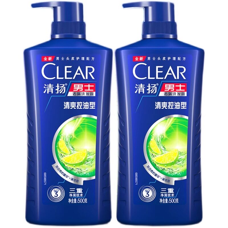 清扬洗发水露持久留香去屑控油蓬松薄荷大瓶洗头膏深层清洁男900g