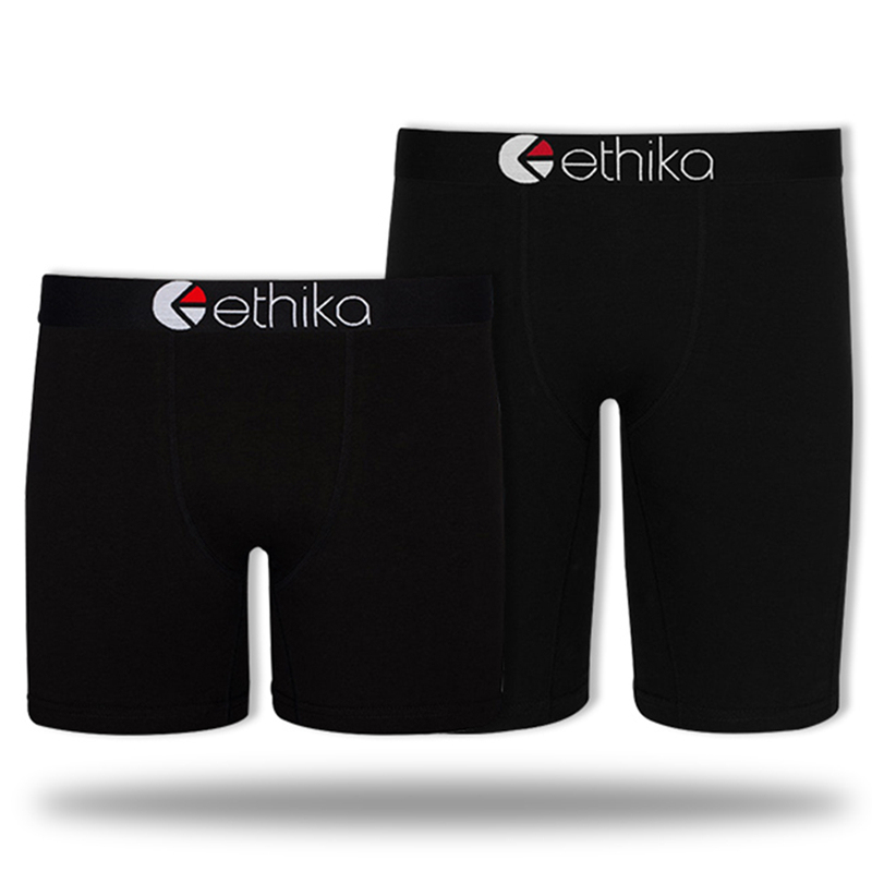 Ethika Pure Cotton Men's Boxer Briefs Trendy American Sports Shorts College Student Anti-Chafing Leg-Lengthening Base Layer Pants