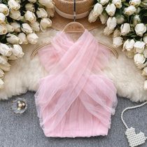 Sexy Halter Off Shoulder Criss-cross Tank Top Chic Bandage G