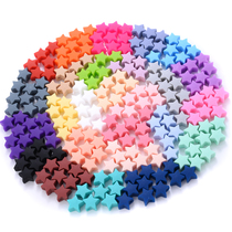 14mm 50Pcs Lot Silicone Beads Five-pointed Star Shape Baby T