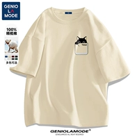 [100%хлопок] легкий рис (грудь кармана кота)