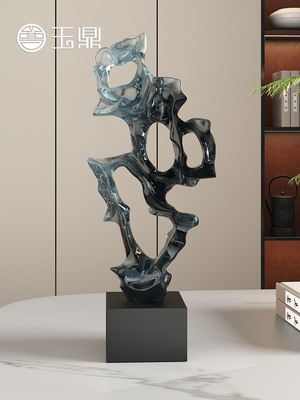 太湖石雕塑摆件乔迁新居礼物客厅玄关酒柜装饰品简约抽象工艺品