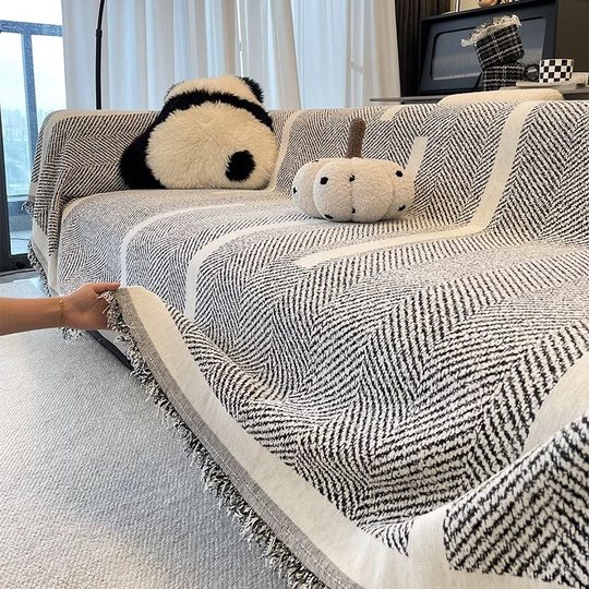 北欧轻奢一整张全盖沙发盖布四季通用2025新款高级感防滑沙发巾套