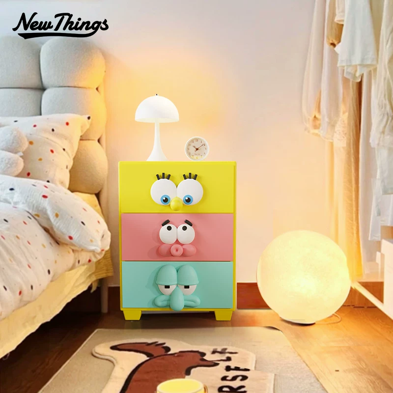 Тумба прикроватная NewThings «Sponge Baby», 3 ящика, детская мебель, 39,5×25,5×18 см