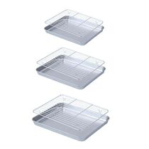 Oven Tray with Wire Rack 1inch Deep Cake Pan Durable Baking