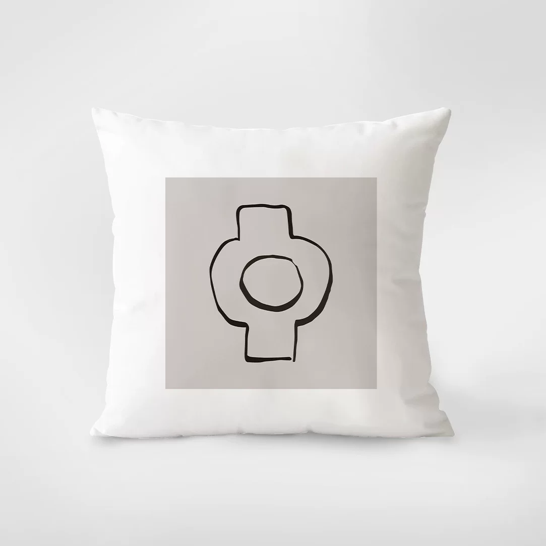 Modern and minimalistic double-sided pillow, sofa for bed