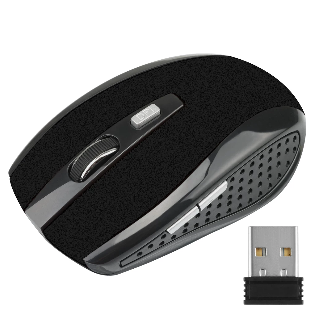 [Компьютерная 2.4Ghz беспроводная оптическая мышь с USB приемником 6 B]