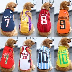 Spring and summer large and medium Small Size Dogs dog clothing cat clothing pet cat vest World Cup dog clothing supplies B33