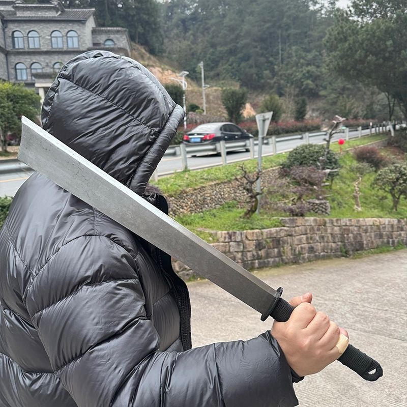 Horse-Slaying Blade, Mountain-Cutting Steel Knife, Long Knife, Large Knife, Self-Defense Knife, Tactical Long Knife, Hanfu Accessory, Cold Weapon, Unsharpened Horse-Slaying Blade, Mountain-Cutting Steel Knife, Long Knife, Large Knife, Self-Defense Knife, Tactical Long Knife, Hanfu Accessory, Cold Weapon, Unsharpened