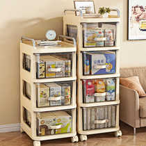 Drawer-type storage cabinet storage cabinet household storage utility cabinet snack cabinet living room multi-layer plastic sandwich storage rack